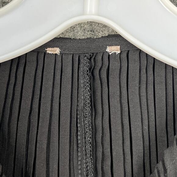 Chicos Cardigan Womens M 1 Pleated Flounce Jacket Business Formal Open Front - Picture 3 of 8